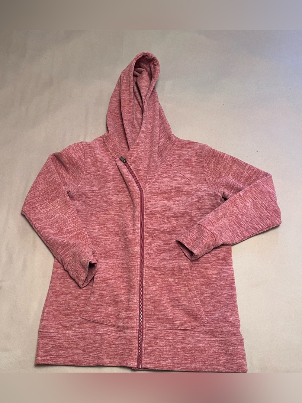 Roxy Women's Rose Heather Fleece Asymmetrical Full Zip Hoodie Jacket